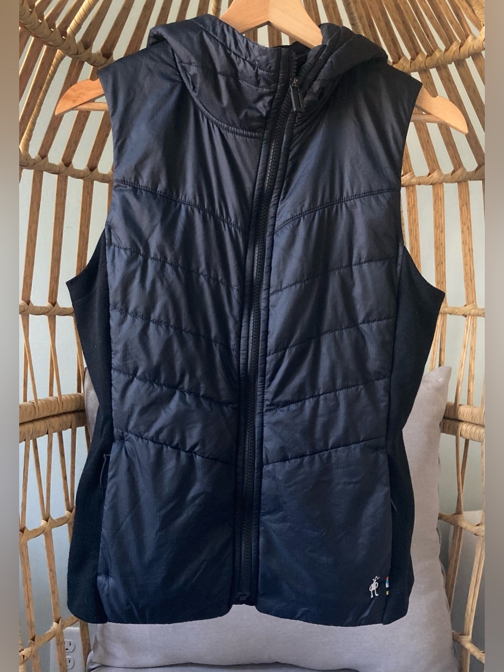 Smartwool SmartLoft Hooded Vest Merino Wool Hybrid Black Women’s Small - Picture 5 of 11